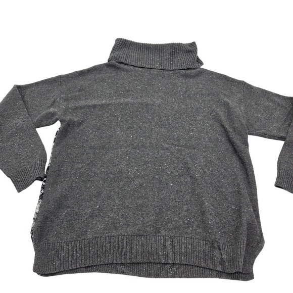 CHAPS Fair Isle Patchwork Cowl Neck Pullover Winter Holiday Sweater Sz S - Picture 5 of 8